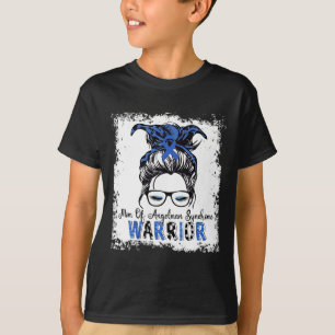 Angelman Syndrome Awareness Mama Warrior Blue Ribb T-Shirt