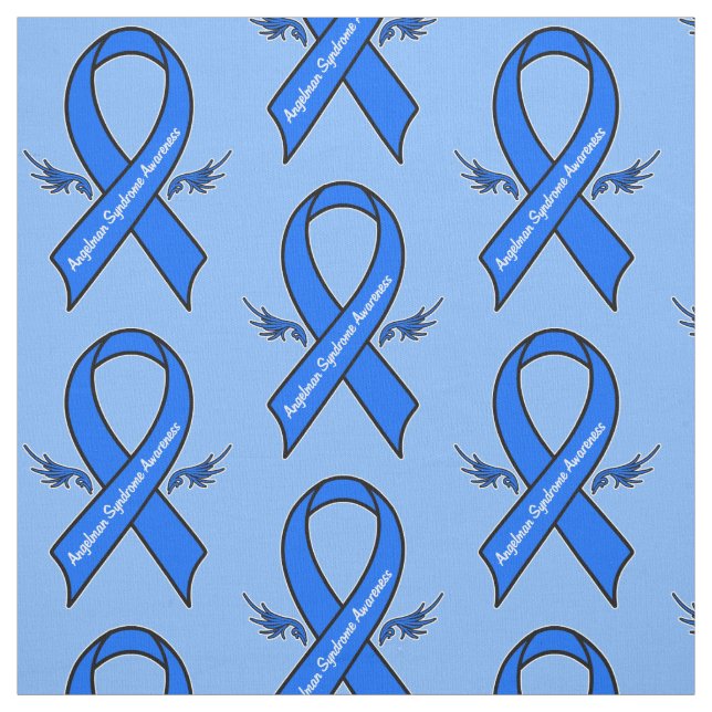 Angelman Syndrome Awareness Ribbon Angel Wings Stoff (Muster)