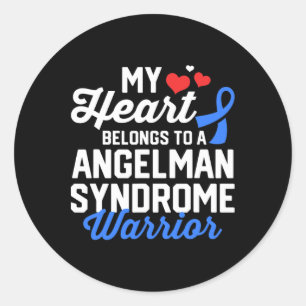 Angelman Syndrome Warrior Survivor Support Awarene Runder Aufkleber