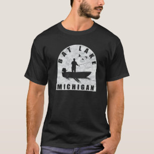 Angeln am Bat Lake Michigan T-Shirt