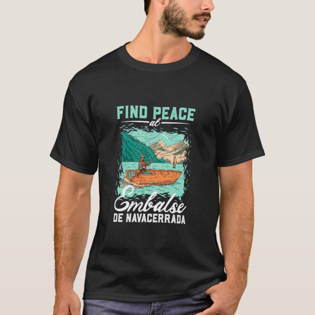 Angeln am Embalse de Navacerrada T-Shirt (Vorderseite)