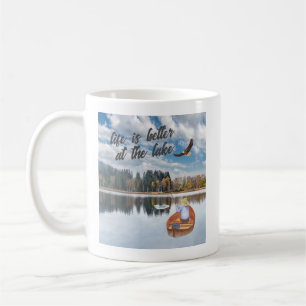 Angeln am Lake Watercolor Kaffeetasse