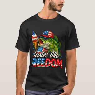 Angeln Amerikanische Flagge Angeln 4. Juli Fischer T-Shirt