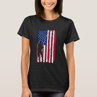 Angeln Amerikanische Flagge Patriotischer Tag 4. J T-Shirt