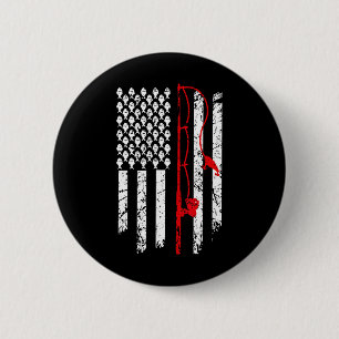 Angeln Amerikanische Flagge Vater Sohn Enkel Lusti Button
