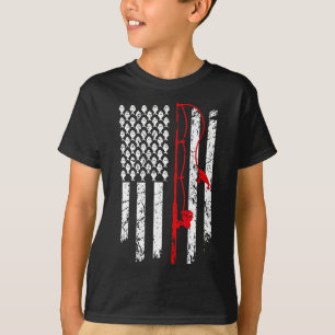 Angeln Amerikanische Flagge Vater Sohn Enkel Lusti T-Shirt
