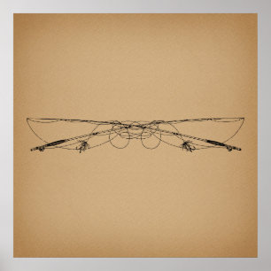 Angeln Antique Art Angeln Polen Vintag Poster