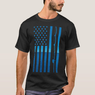 Angeln Bass Angeln Amerikanische Flagge Patriotisc T-Shirt