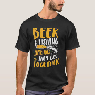 Angeln Bier Alkohol trinken Squad Fischer Funn T-Shirt