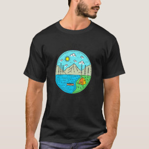 Angeln Booten Camping Mein Glücklicher Ort Einsam T-Shirt