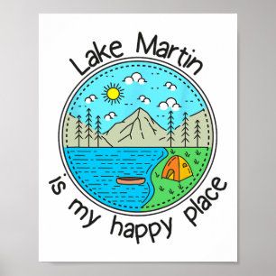 Angeln Booten Camping - Mein glücklicher Ort Lake Poster