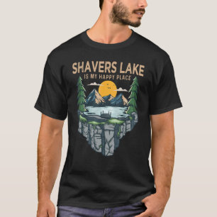 Angeln Booten Camping Mein glücklicher Ort Rasiere T-Shirt