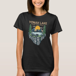 Angeln Booten Camping Mein glücklicher Ort Yonah L T-Shirt
