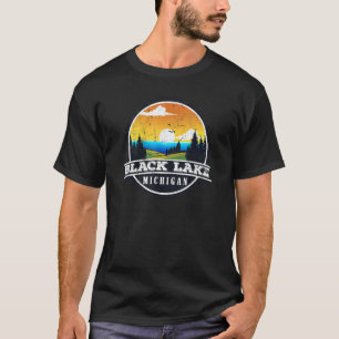 Angeln Bootfahren Camping Lakeview Schwarzer See T-Shirt
