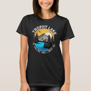 Angeln Bootfahren Camping Lakeview Trophäensee T-Shirt