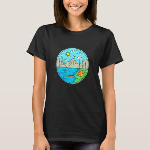Angeln Bootfahren Camping Mein Glücksort Reiher La T-Shirt