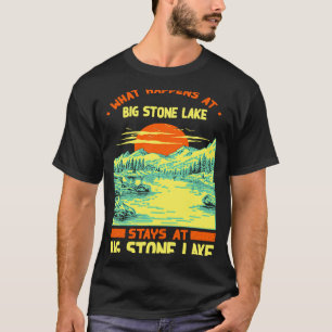 Angeln Bootfahren Camping See Urlaub Big Stone La T-Shirt