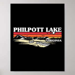 Angeln Bootfahren Camping See Urlaub Philpott Lak Poster
