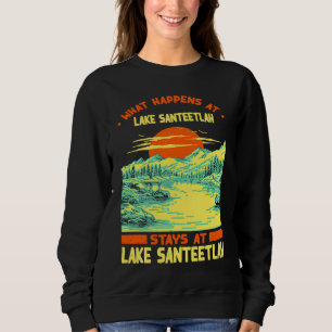 Angeln Bootfahren Camping See Urlaub See Santeet Sweatshirt