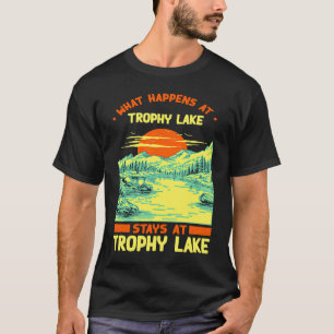 Angeln Bootfahren Camping Seebad Trophäensee T-Shirt