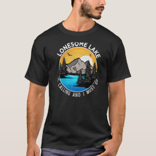 Angeln Bootfahren Camping Seeblick Einsamer See T-Shirt