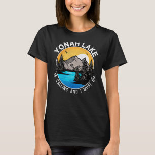 Angeln Bootfahren Camping Seeblick Yonah Lake T-Shirt