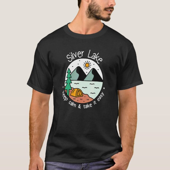 Angeln Bootfahren Camping   Take It Easy Silver La T-Shirt (Vorderseite)