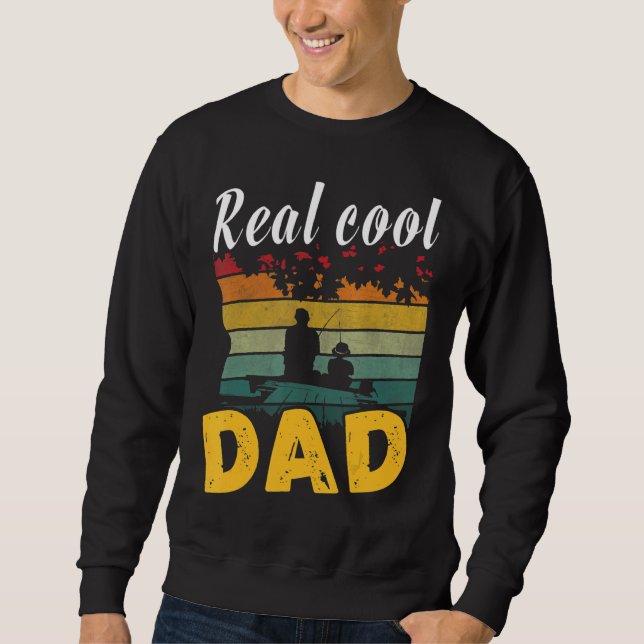 Angeln Cooler Vater Fischerei Menne Fischen Sweatshirt (Vorderseite)