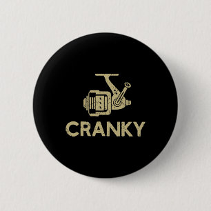 Angeln Cranky Lustige Angel Mädchen Frauen Angeln  Button