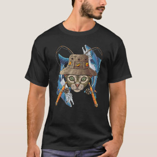 Angeln Devon Rex Outdoor Angler Katze Niedlich Fli T-Shirt