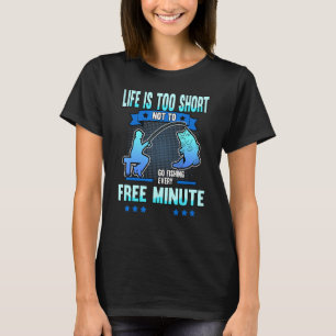 Angeln Fisch Fischer Rute Barsch Meer Stuhl Wasser T-Shirt