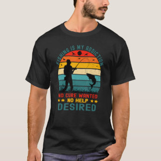 Angeln Fische Fangen Angelrute T-Shirt