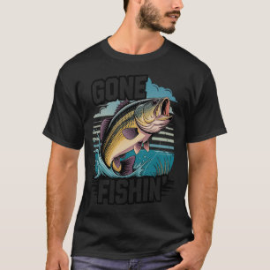 Angeln Fischen Geht Angeln Bass Fisch Fischer Vate T-Shirt