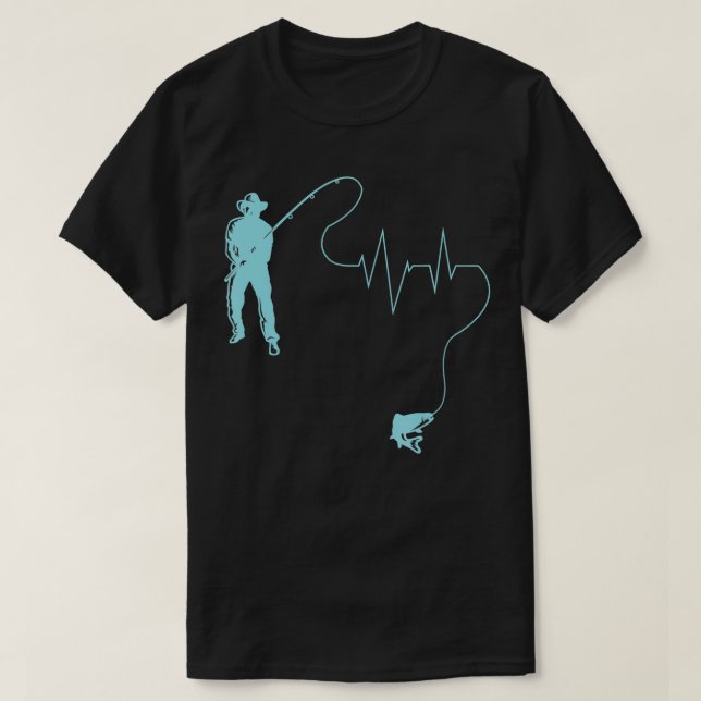 Angeln Fischer Fische, die über Langleinen spreche T-Shirt (Design vorne)