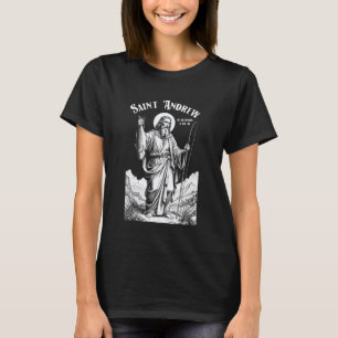 Angeln Fischer Schutzpatron Andreas Lustiger Fisch T-Shirt