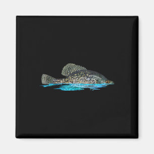 Angeln für Crappie-Fisch Grafik Kunst Crappie Fisc Magnet