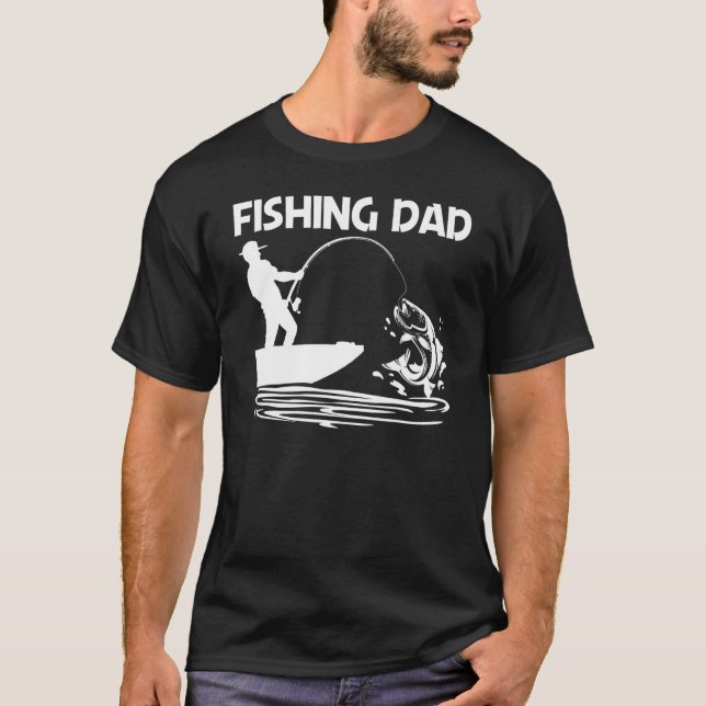 Angeln für Papa Vater Fischer Köder Boot Ausflug T-Shirt (Vorderseite)