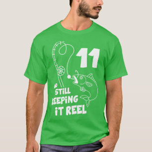 Angeln Geburtstag 11. Tag Fisher Geburtstagsgesche T-Shirt