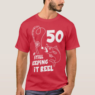 Angeln Geburtstag 50. Tag Fisher Geburtstagsgesche T-Shirt