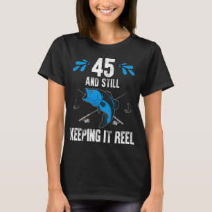 Angeln Geburtstag mit Reel T-Shirt