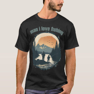 Angeln gegangen Vintage abgenutztes Fisch-Shirt-De T-Shirt