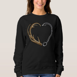 Angeln & Geweihjäger Elch Hirsch Jagd Sweatshirt