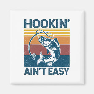 Angeln Haken ist nicht einfach Vintage Retro Fisch Magnet