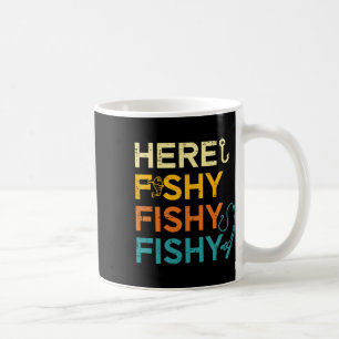 Angeln hier fischig Retro-Fischliebhaber Fischer M Kaffeetasse