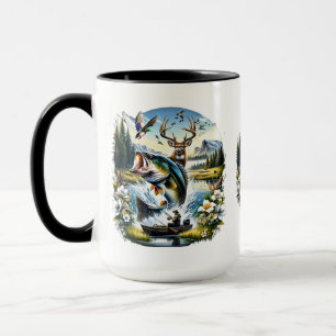 Angeln, Hirschjagd, Entenjagd Tasse