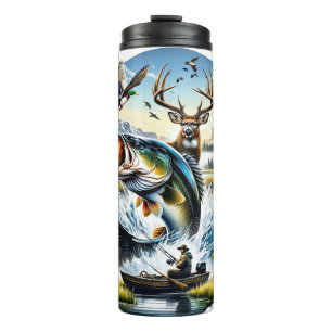 Angeln, Hirschjagd, Entenjagd Thermosbecher
