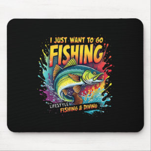 Angeln Ich Will Nur Angeln Lifestyle Fischen Mousepad