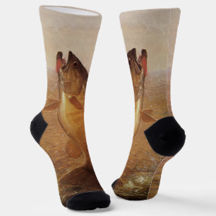 Angeln im Stil vergangener Zeiten, ein hüpfender S Socken