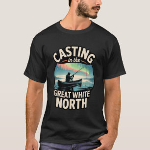 Angeln in Kanada Wurf im Norden Kanu T-Shirt