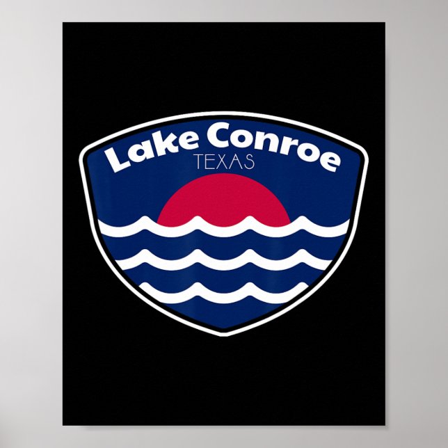 Angeln in Lake Conroe Texas Poster (Vorne)